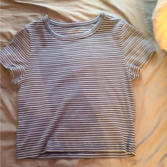 Blue striped American eagle baby tee - Picture 2 of 3